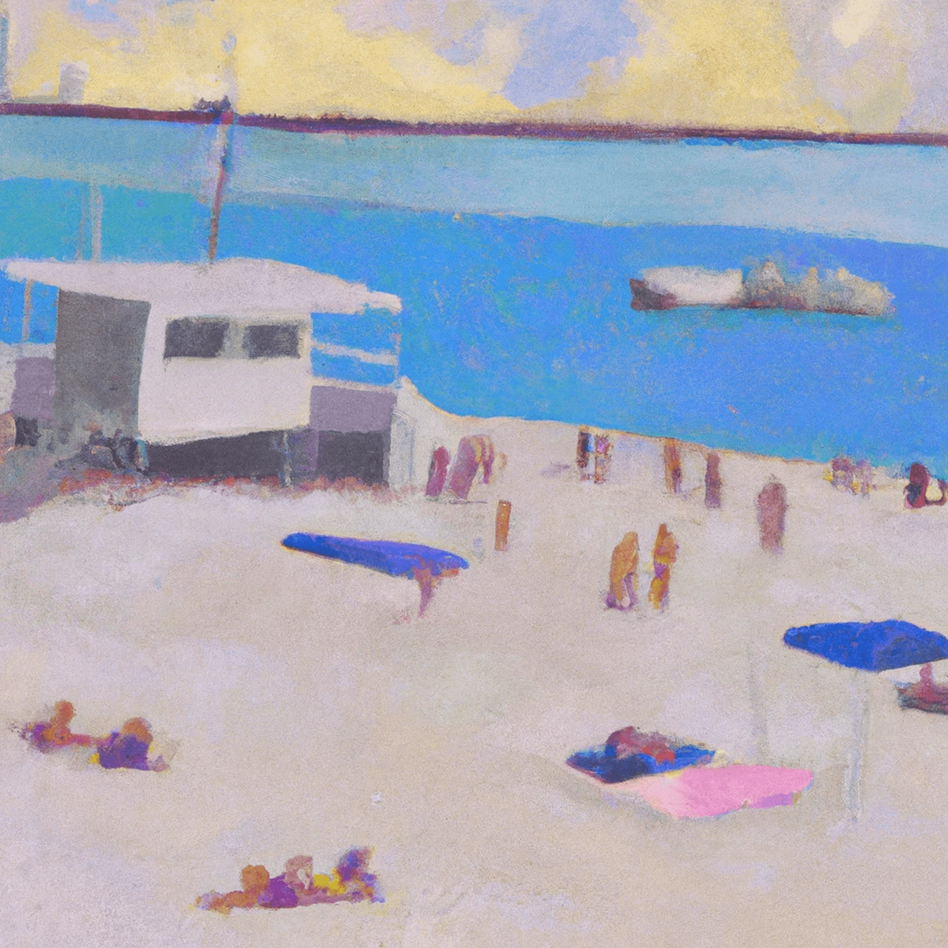 Beachfront II by Lucena Vellori — digitally constructed coastal scene