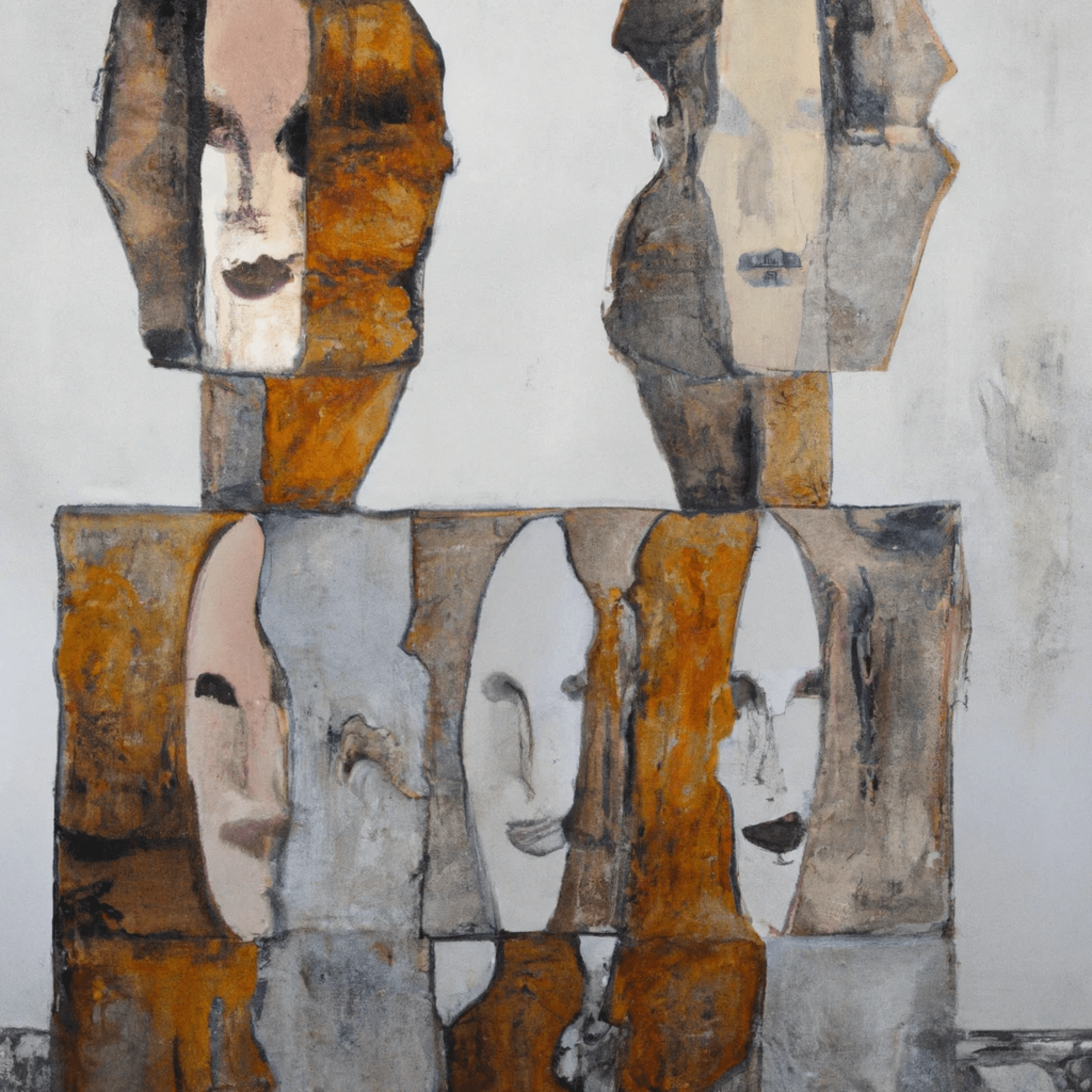 Faces by Lucena Vellori — digitally constructed portrait study