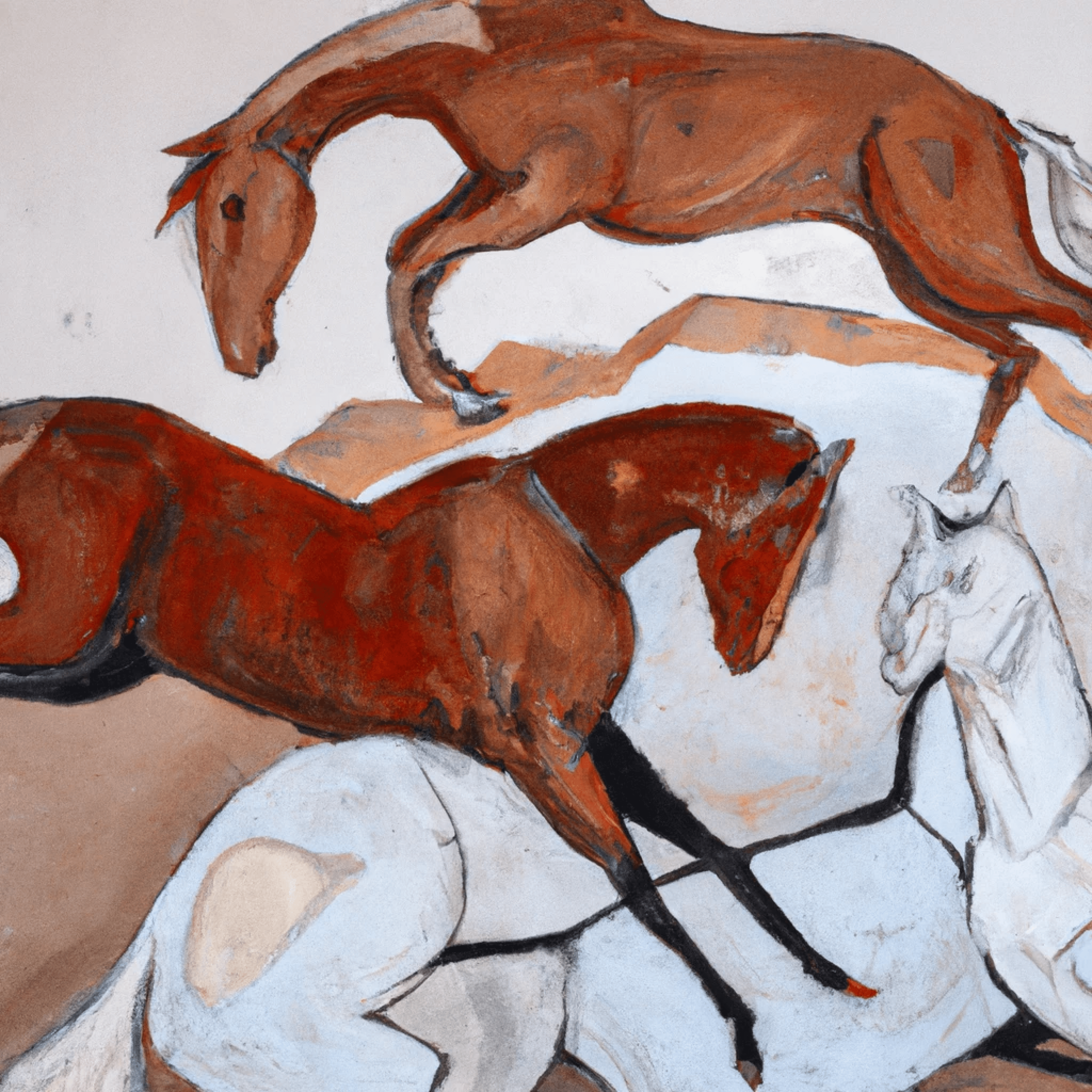 Hunters and Jumpers by Lucena Vellori — digitally constructed equestrian landscape