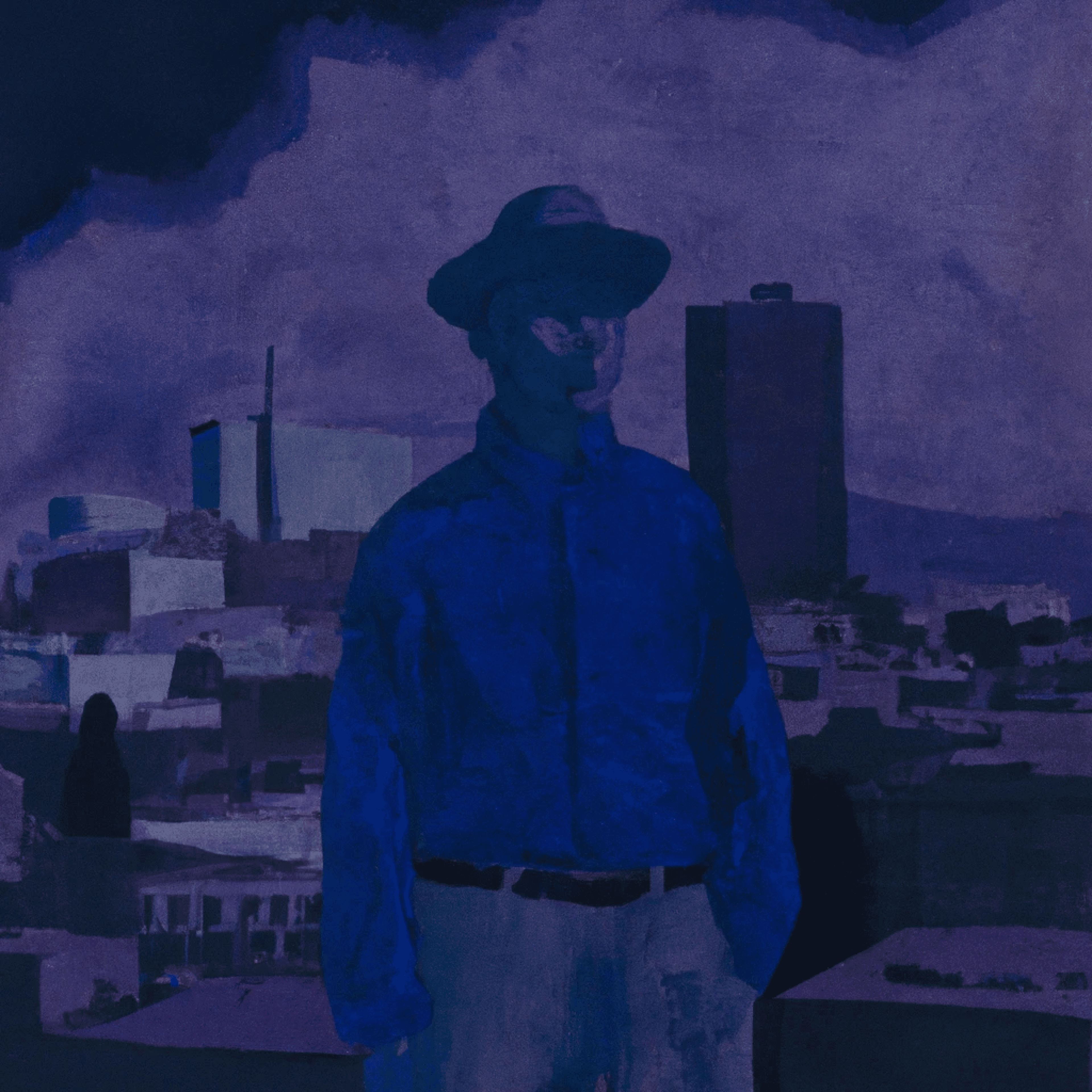 Purple Mexico by Lucena Vellori — digitally constructed work in saturated violet and magenta tones